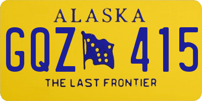 AK license plate GQZ415