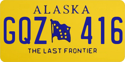 AK license plate GQZ416