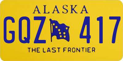 AK license plate GQZ417