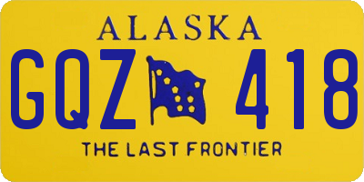 AK license plate GQZ418
