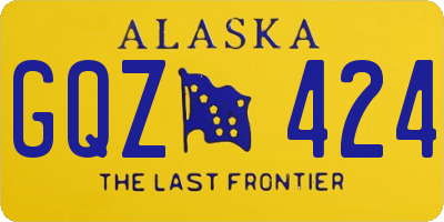 AK license plate GQZ424