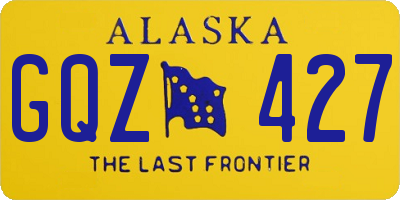 AK license plate GQZ427