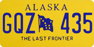 AK license plate GQZ435