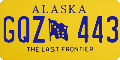 AK license plate GQZ443
