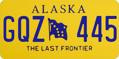 AK license plate GQZ445