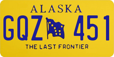 AK license plate GQZ451