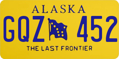 AK license plate GQZ452