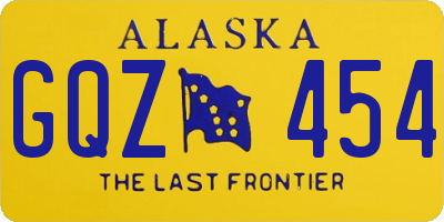 AK license plate GQZ454