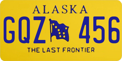 AK license plate GQZ456