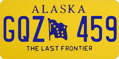 AK license plate GQZ459