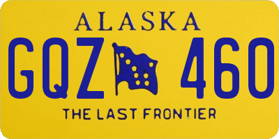 AK license plate GQZ460