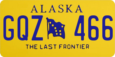 AK license plate GQZ466