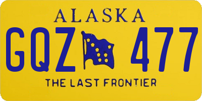 AK license plate GQZ477