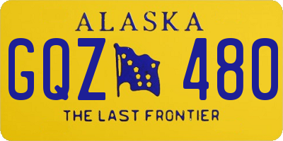 AK license plate GQZ480