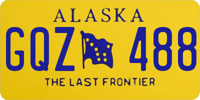 AK license plate GQZ488