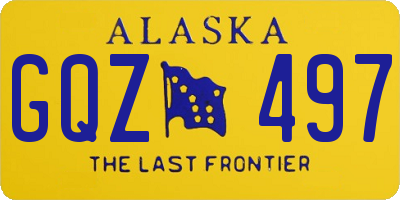 AK license plate GQZ497