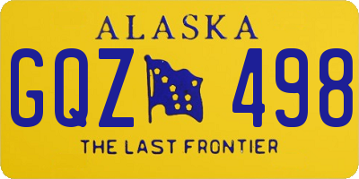 AK license plate GQZ498