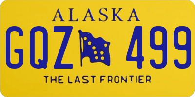 AK license plate GQZ499