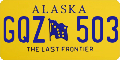 AK license plate GQZ503