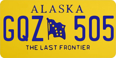 AK license plate GQZ505