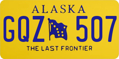 AK license plate GQZ507