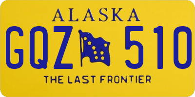 AK license plate GQZ510