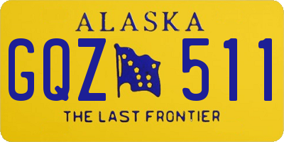 AK license plate GQZ511