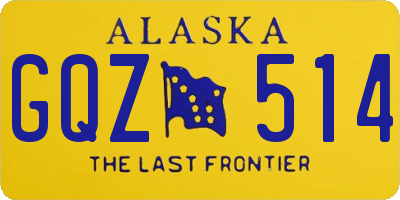AK license plate GQZ514