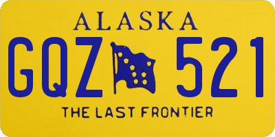 AK license plate GQZ521