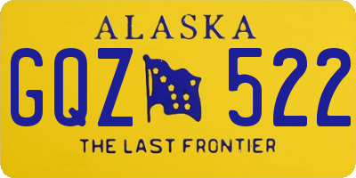 AK license plate GQZ522