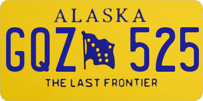 AK license plate GQZ525