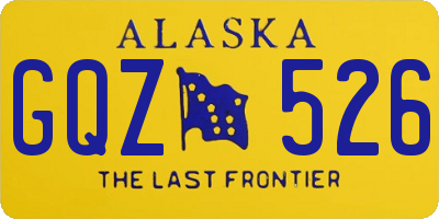 AK license plate GQZ526