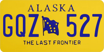 AK license plate GQZ527