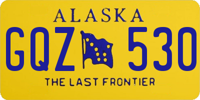 AK license plate GQZ530