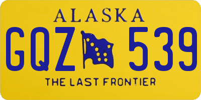 AK license plate GQZ539