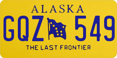 AK license plate GQZ549