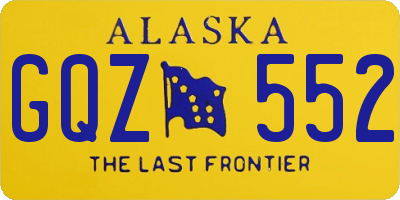 AK license plate GQZ552