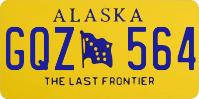 AK license plate GQZ564
