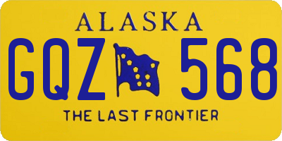 AK license plate GQZ568