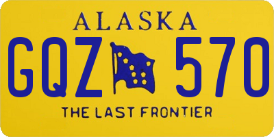 AK license plate GQZ570