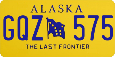 AK license plate GQZ575