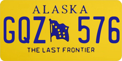 AK license plate GQZ576