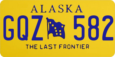 AK license plate GQZ582