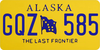 AK license plate GQZ585