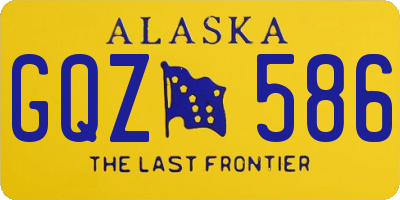 AK license plate GQZ586