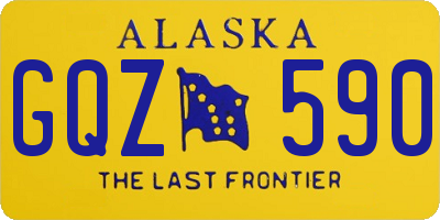 AK license plate GQZ590