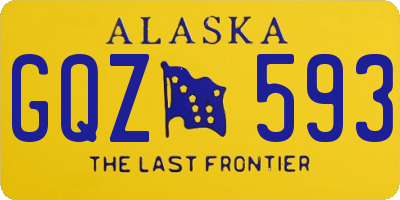 AK license plate GQZ593