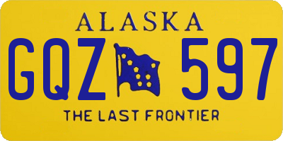 AK license plate GQZ597