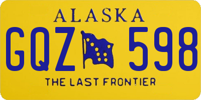 AK license plate GQZ598