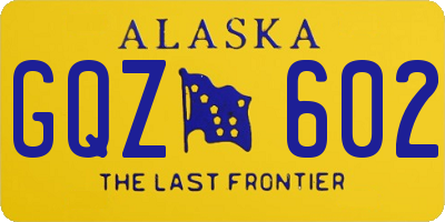 AK license plate GQZ602